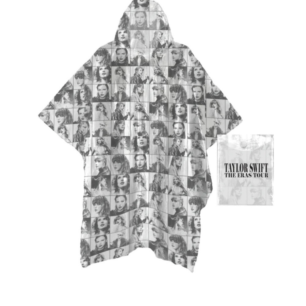 Taylor Swift Black and White Graphic Trench Coat